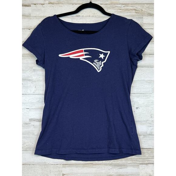 Womens Patriots Rob Gronkowski #87 NFL Navy Shirt Med 4Her By Carl Banks - Picture 1 of 9